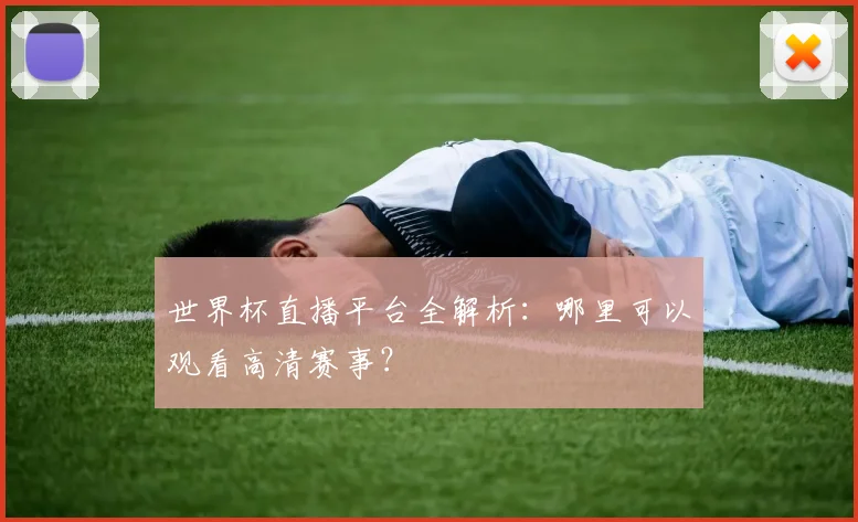 世界杯直播平台全解析：哪里可以观看高清赛事？